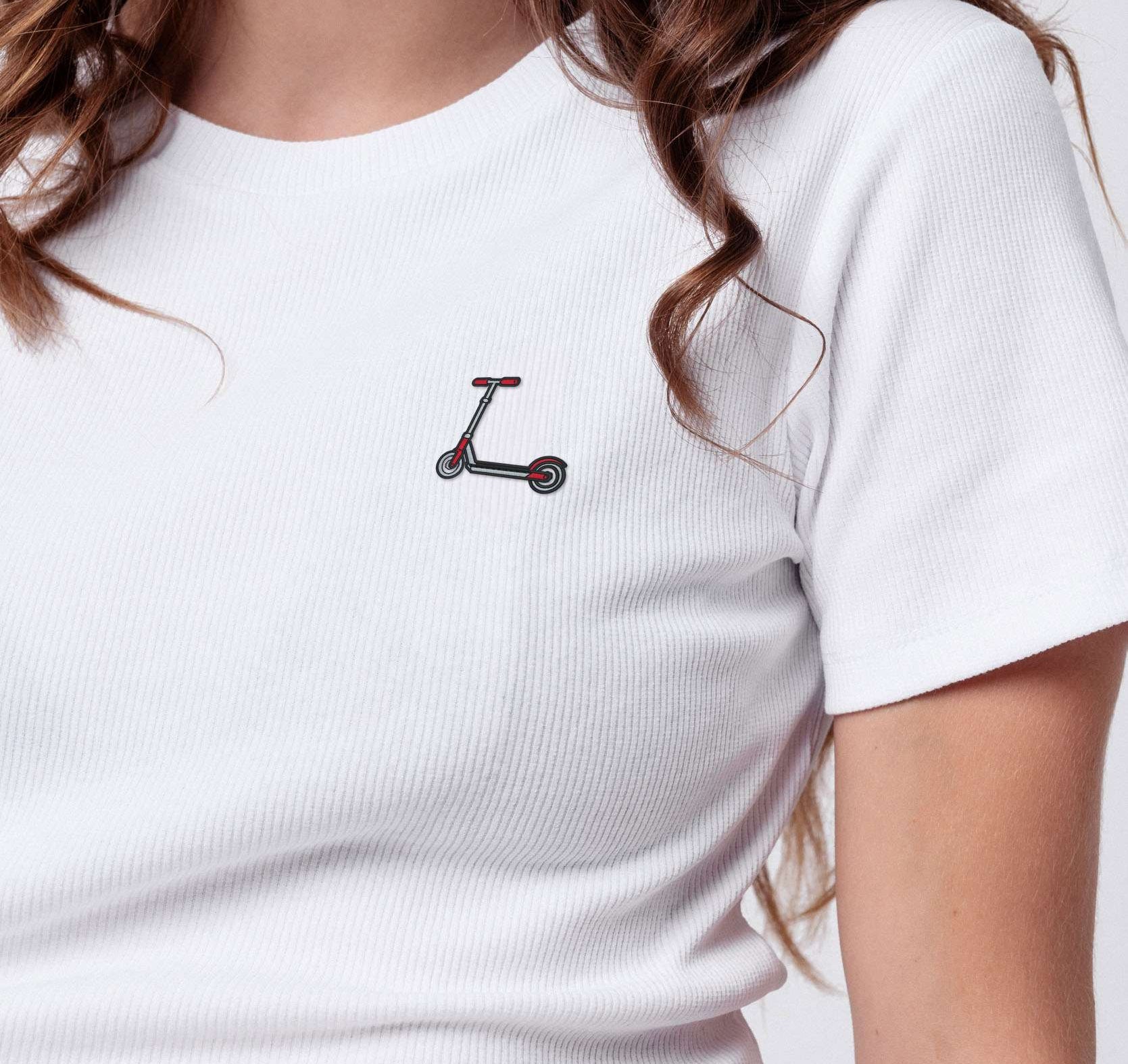 Cityroller | Besticktes Bio Baumwoll Cropped T-Shirt