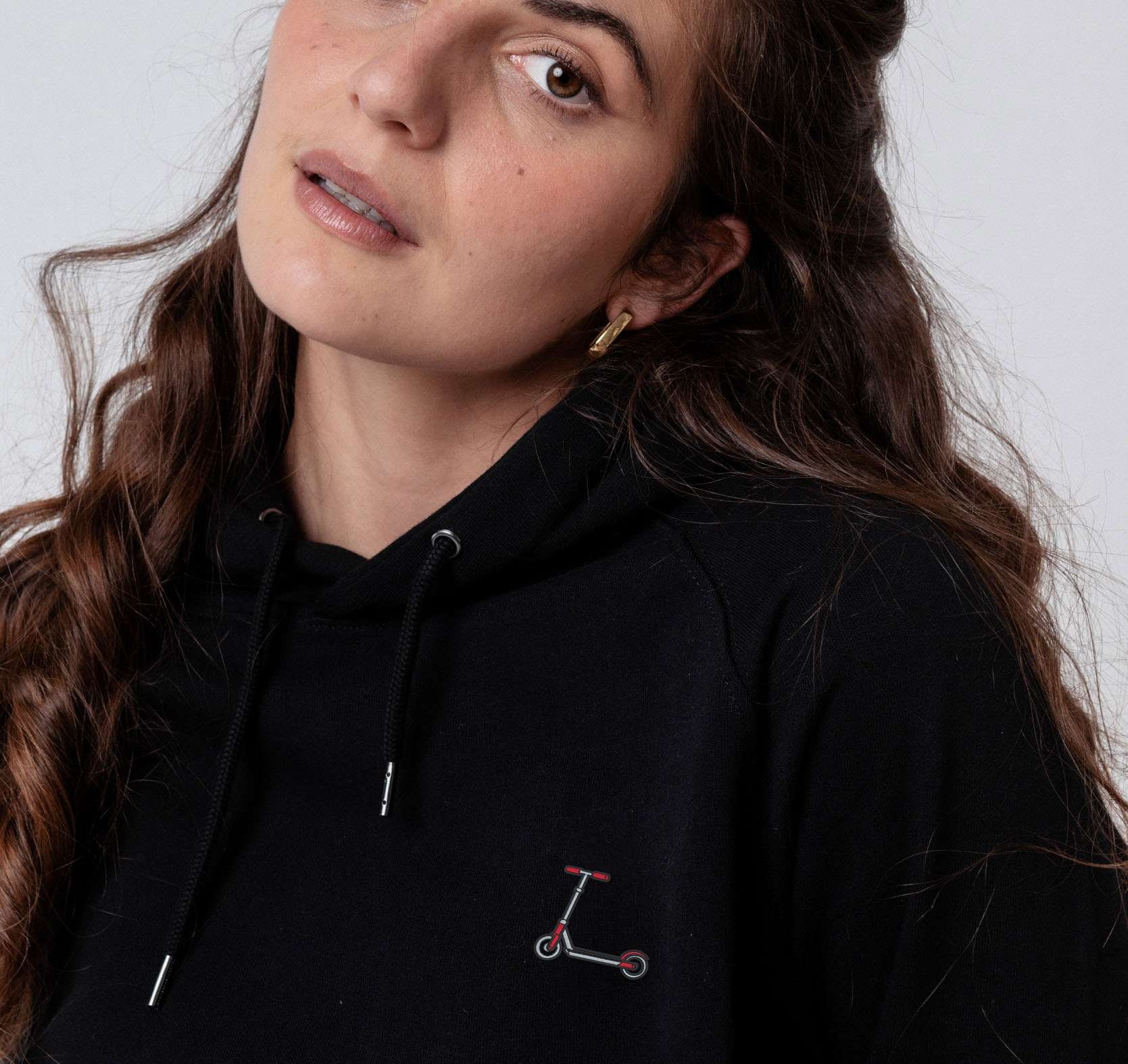 Cityroller | Bestickter Bio Baumwoll Unisex Hoodie
