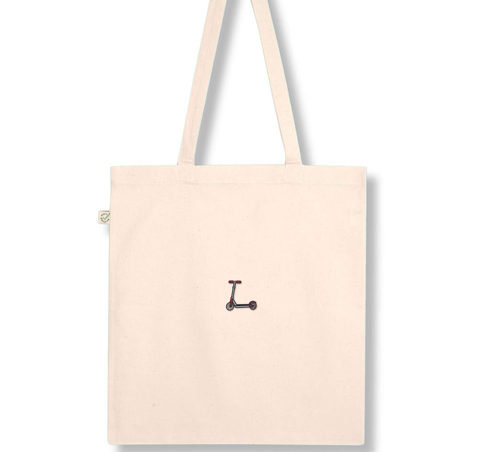 Cityroller | Bestickte Bio Baumwoll Tasche