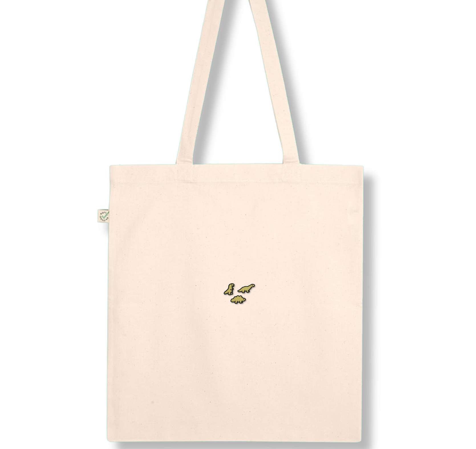 Dino Nuggets | Bestickte Bio Baumwoll Tasche