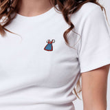 Dirndl | Besticktes Bio Baumwoll Cropped T-Shirt