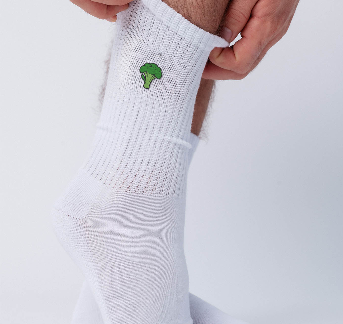 Brokoli Socken Weiß Ansicht 1