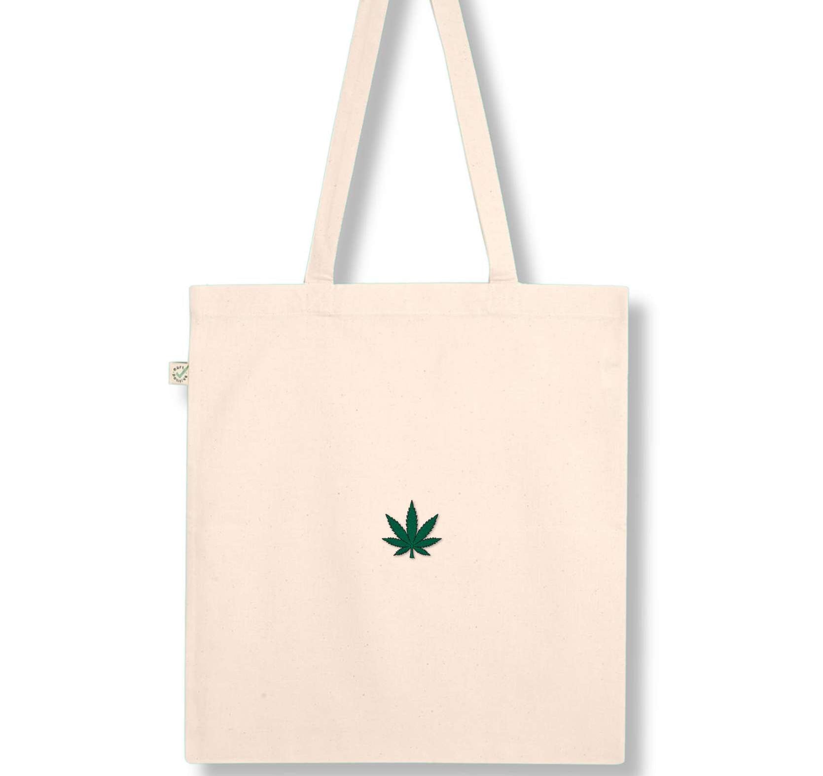 Hanf | Bestickte Bio Baumwoll Tasche