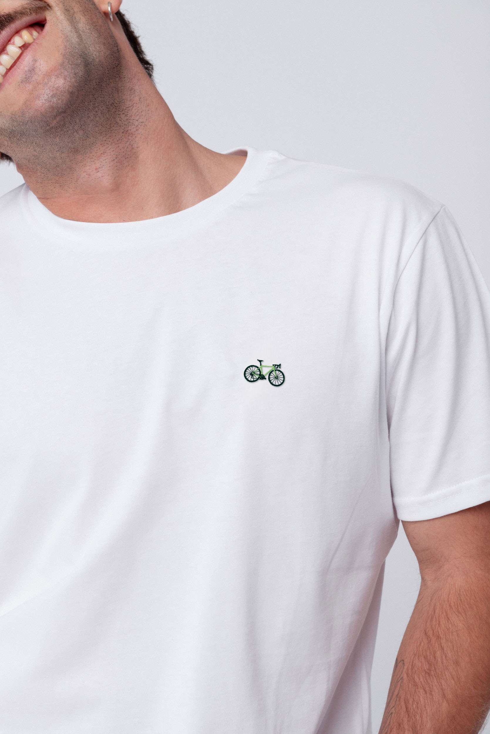 Gravelbike Gruen | Besticktes Bio Baumwoll Unisex T-Shirt