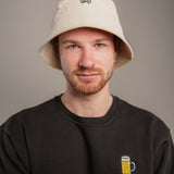 Gravelbike Beige Cord Bucket Hat