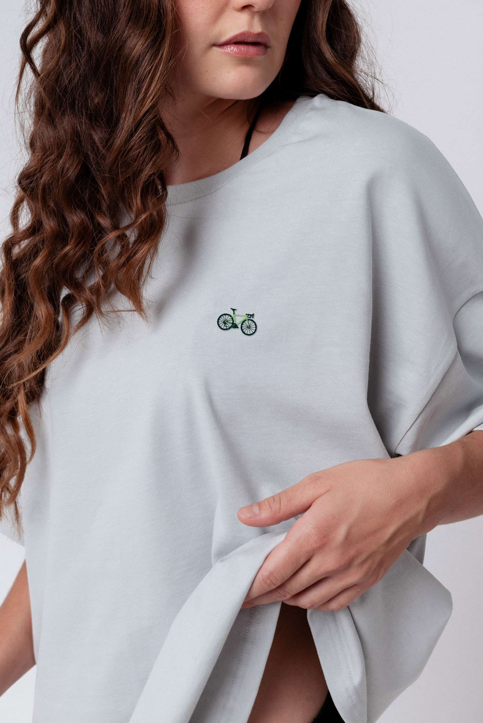 Gravelbike Gruen | Heavy Oversized Bio Baumwoll T-Shirt
