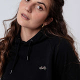 Gravelbike Pink | Bestickter Bio Baumwoll Unisex Hoodie