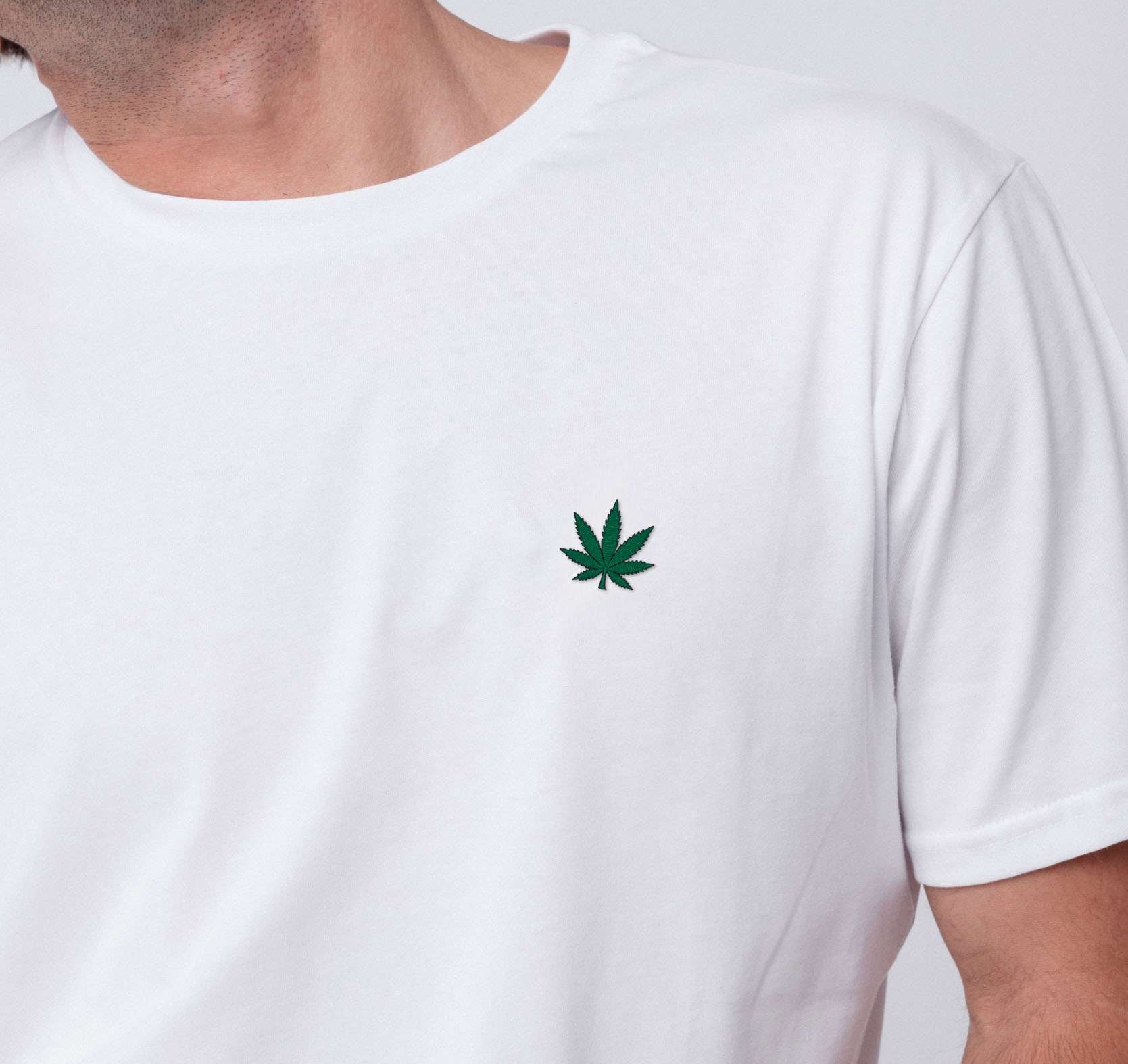Hanf | Besticktes Bio Baumwoll Unisex T-Shirt
