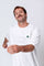 Besticktes Oversized T-Shirt Weiß