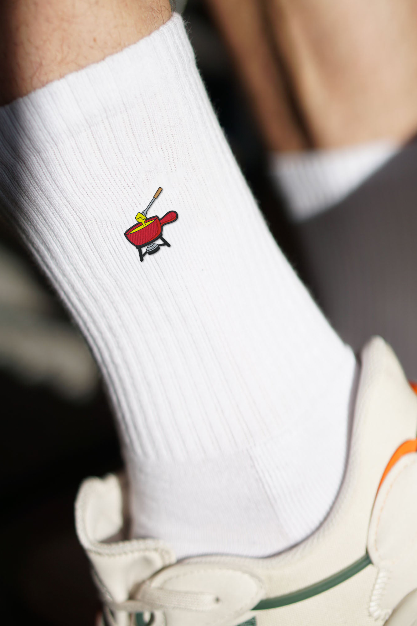 Fondue Socken Weiß Ansicht 4