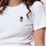Pesto | Besticktes Bio Baumwoll Cropped T-Shirt