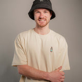 Gravelbike Beige Schwarz Cord Bucket Hat