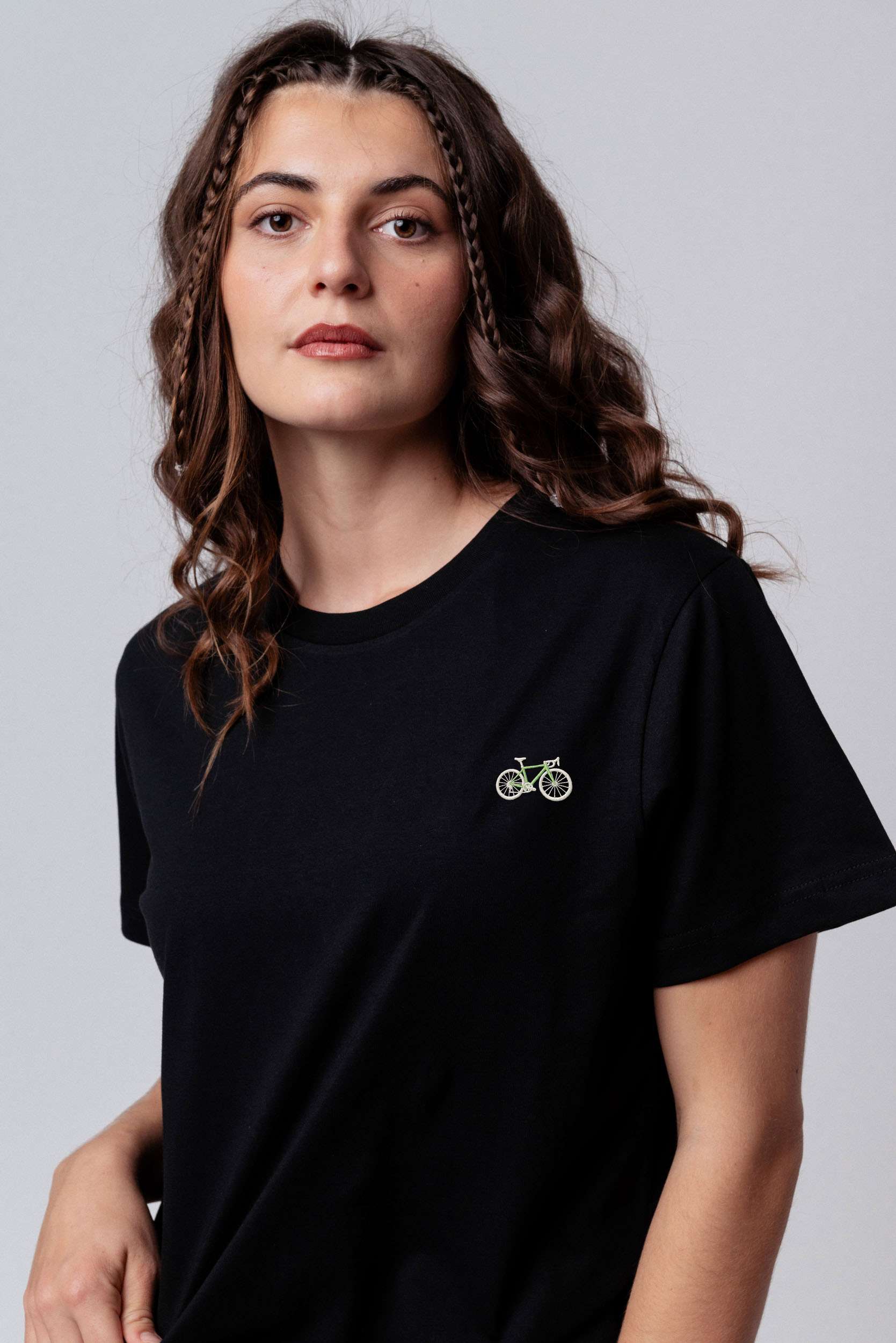 Gravelbike Gruen | Besticktes Bio Baumwoll Unisex T-Shirt