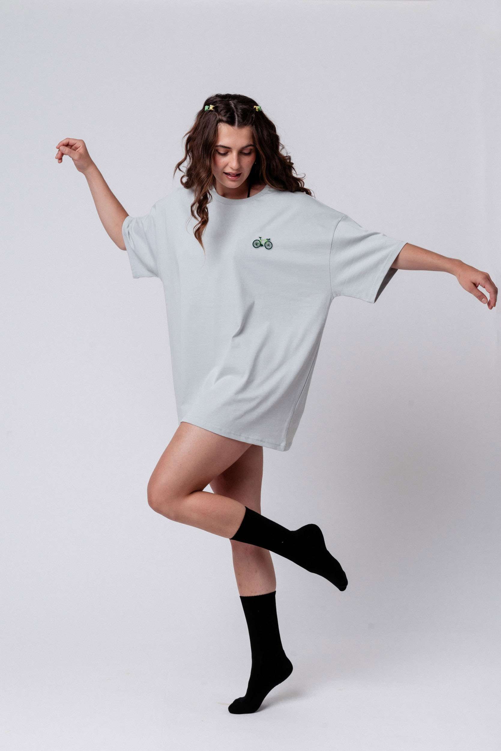 Gravelbike Gruen | Heavy Oversized Bio Baumwoll T-Shirt