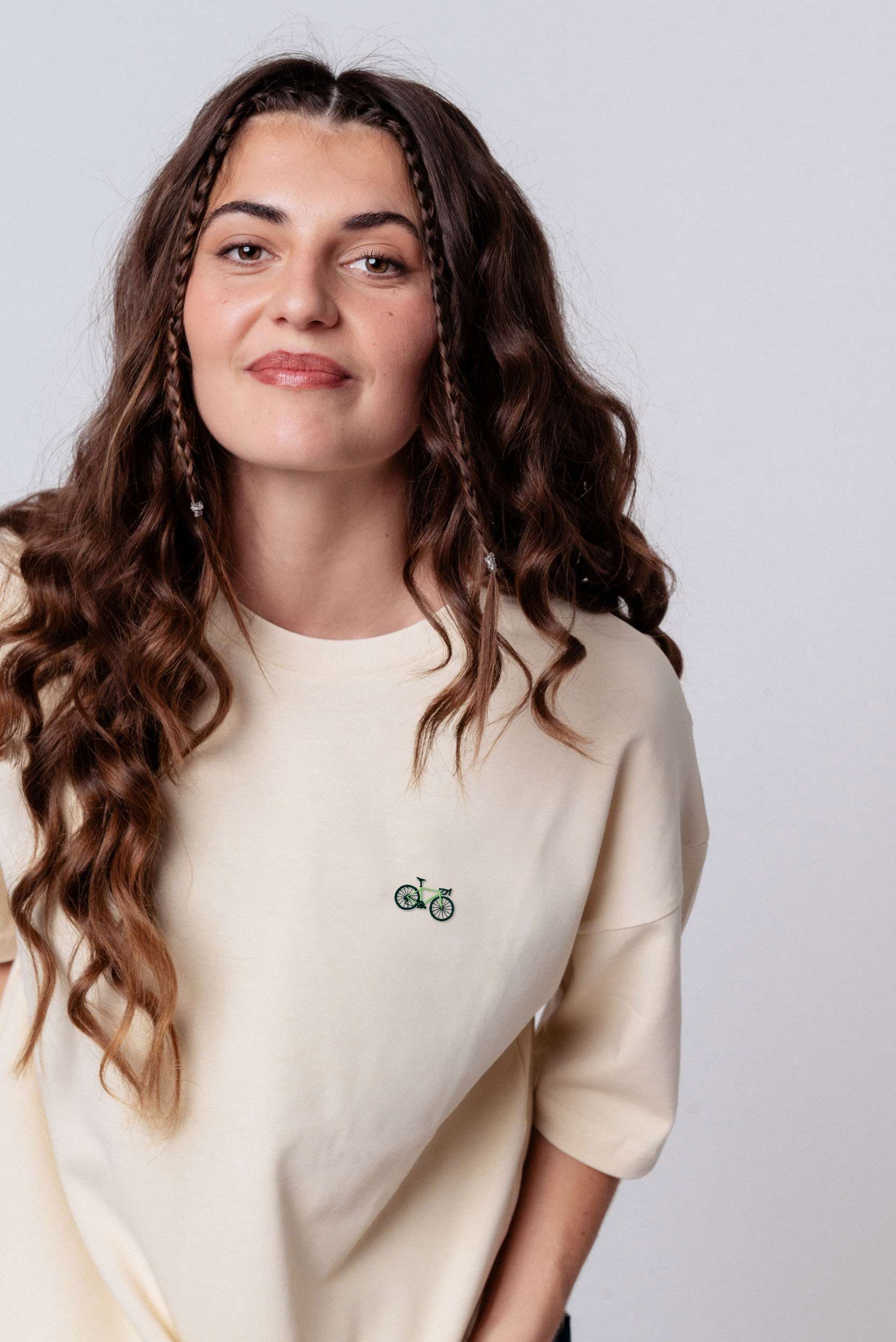 Gravelbike Gruen | Heavy Oversized Bio Baumwoll T-Shirt