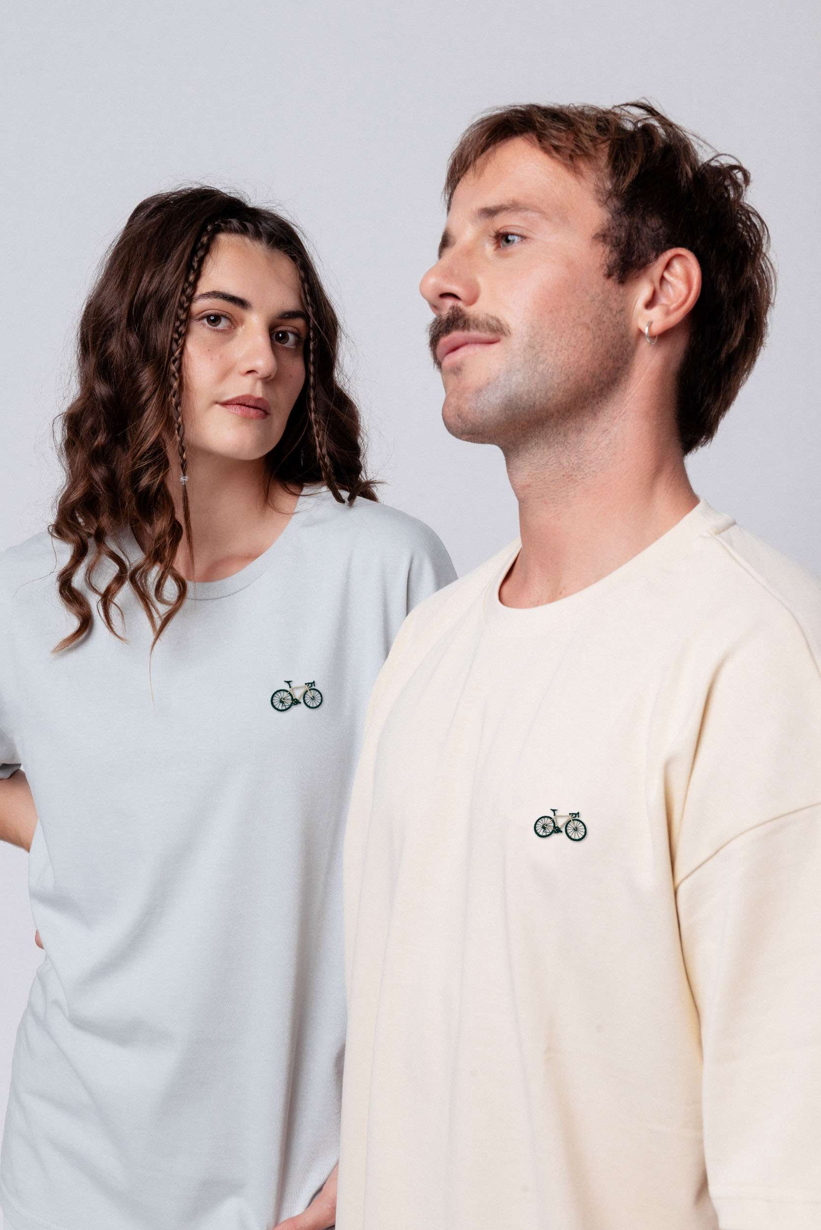 Gravelbike Beige | Heavy Oversized Bio Baumwoll T-Shirt