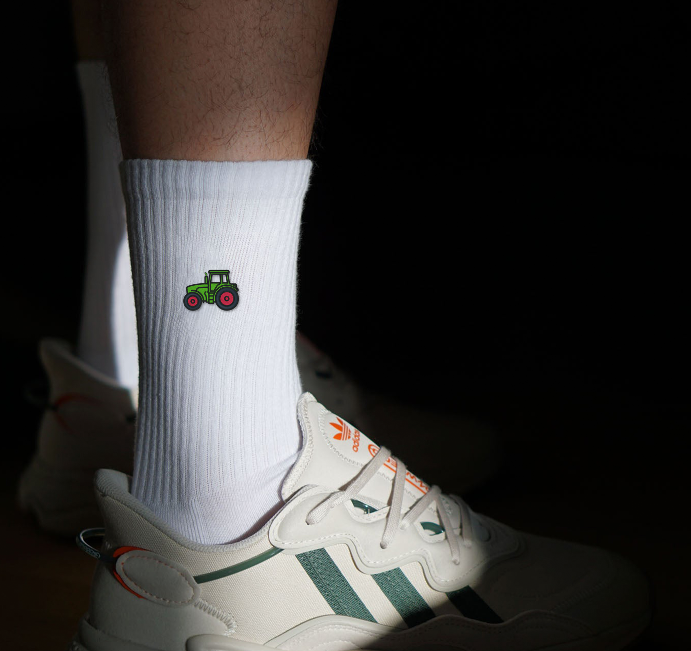Traktor Socken Weiß Ansicht 3