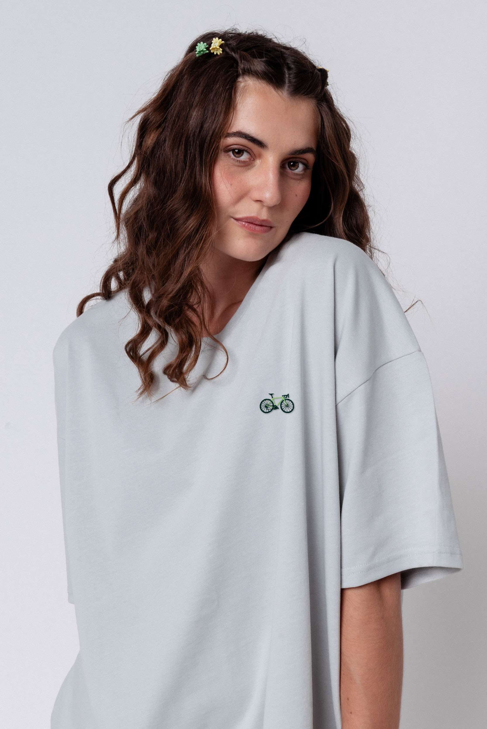 Gravelbike Gruen | Heavy Oversized Bio Baumwoll T-Shirt