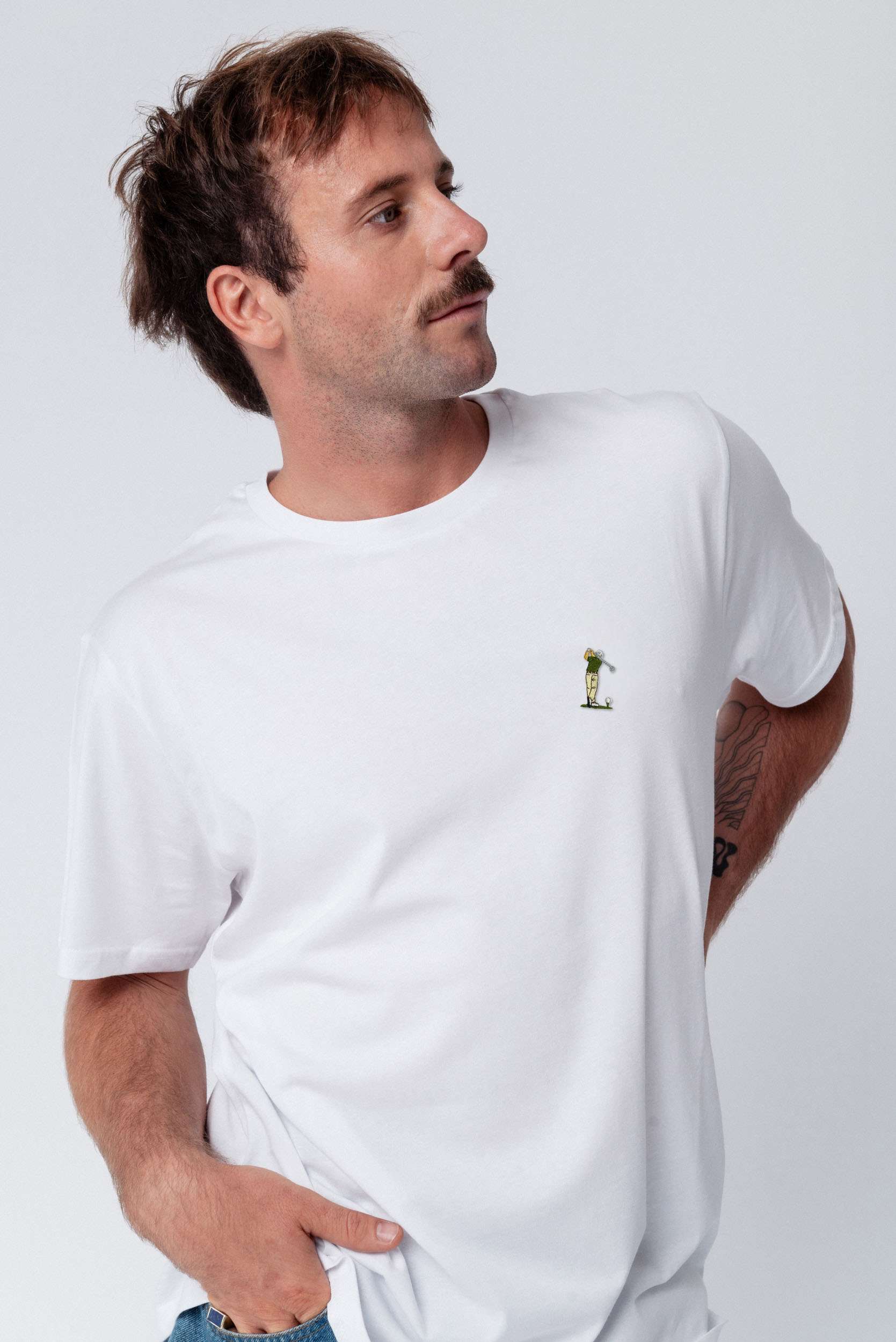 Golf Guy | Besticktes Bio Baumwoll Unisex T-Shirt
