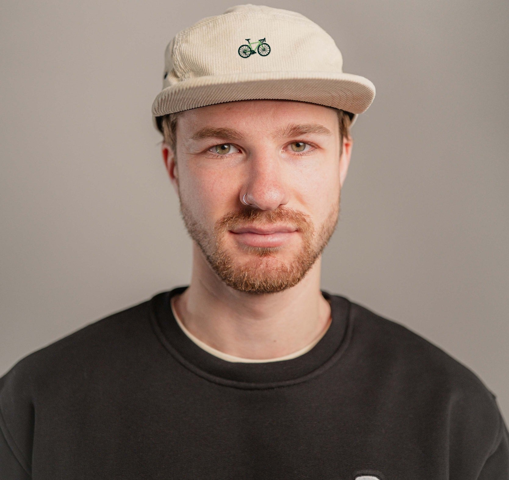 Gravelbike Gruen Camper-Cap sand Cord Camper Cap