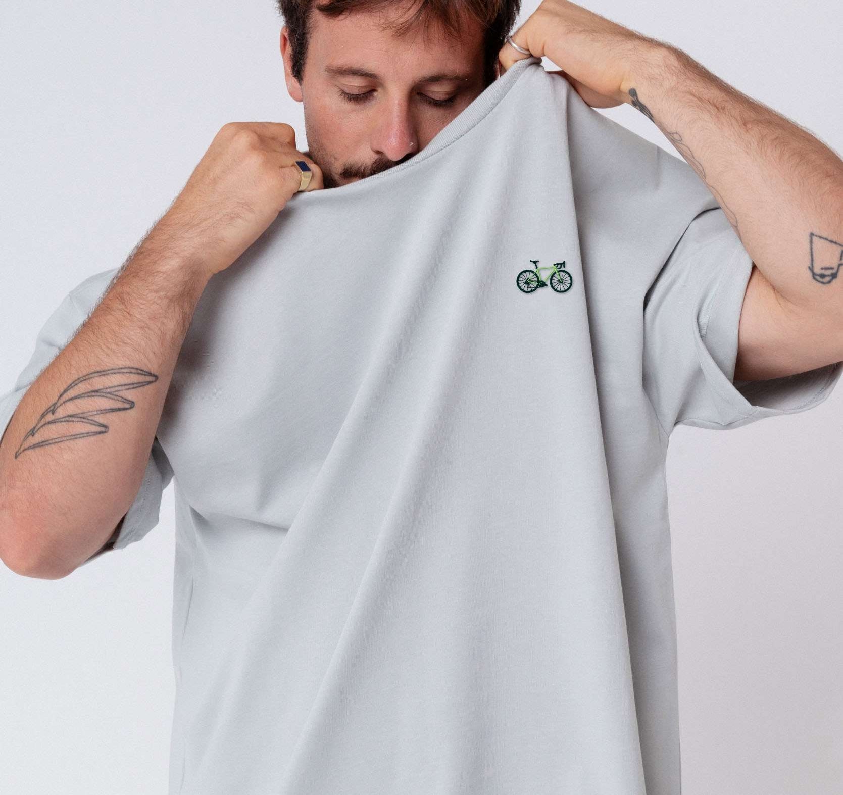 Gravelbike Gruen | Heavy Oversized Bio Baumwoll T-Shirt