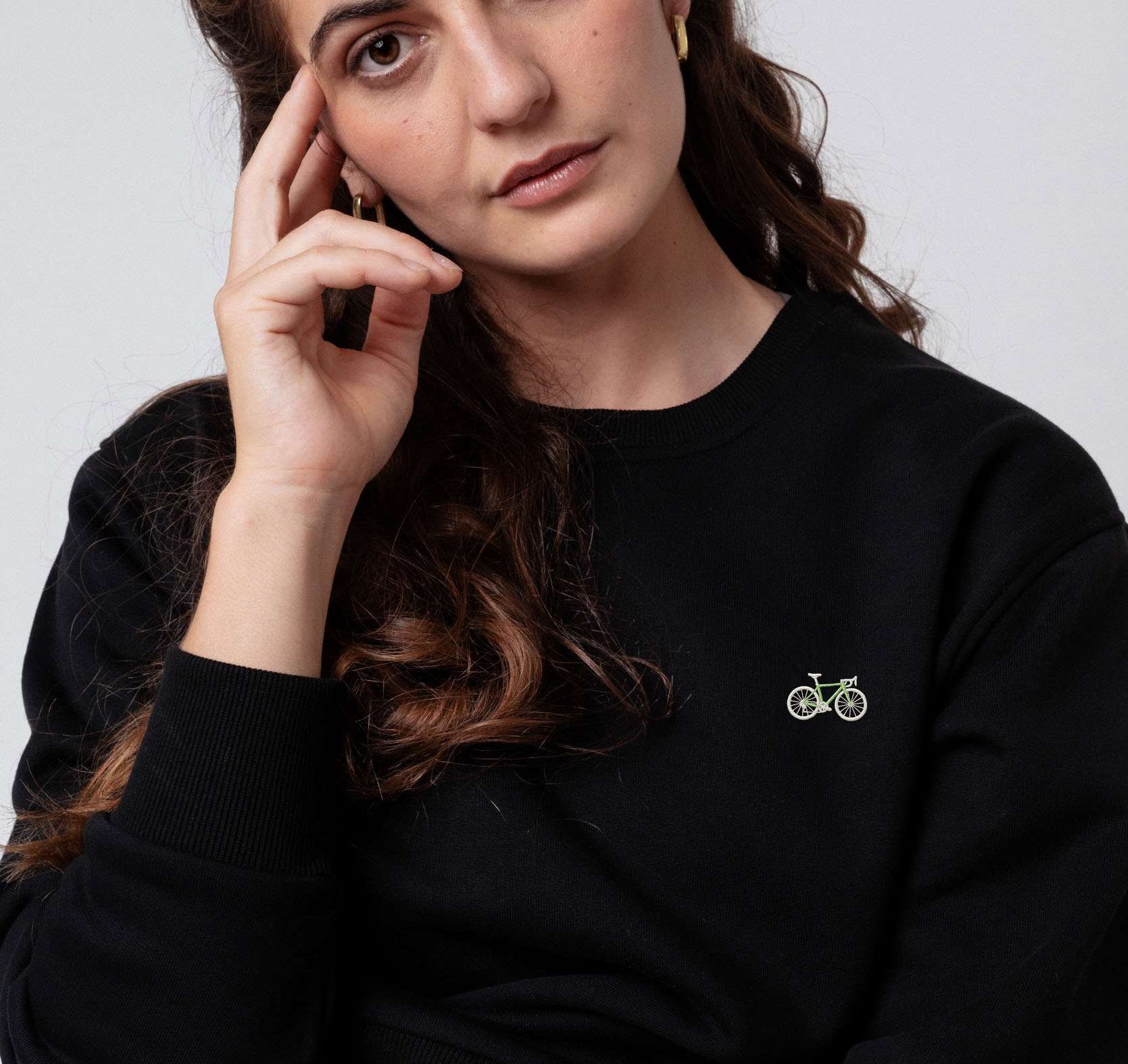 Gravelbike Gruen | Besticker Bio Baumwoll Unisex Pullover