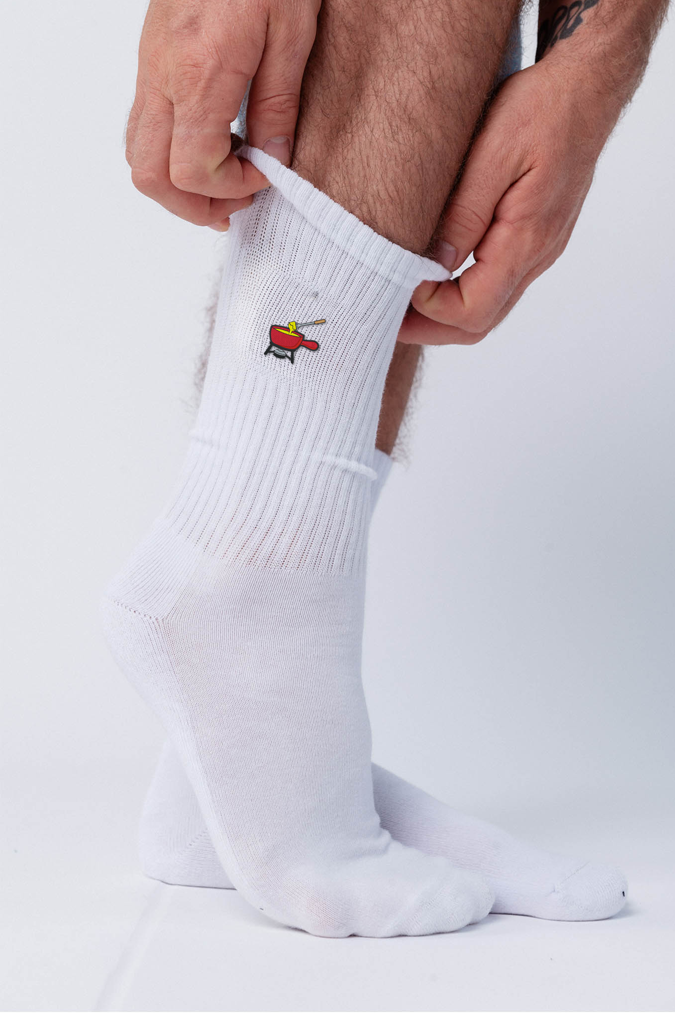 Fondue Socken Weiß Ansicht 1