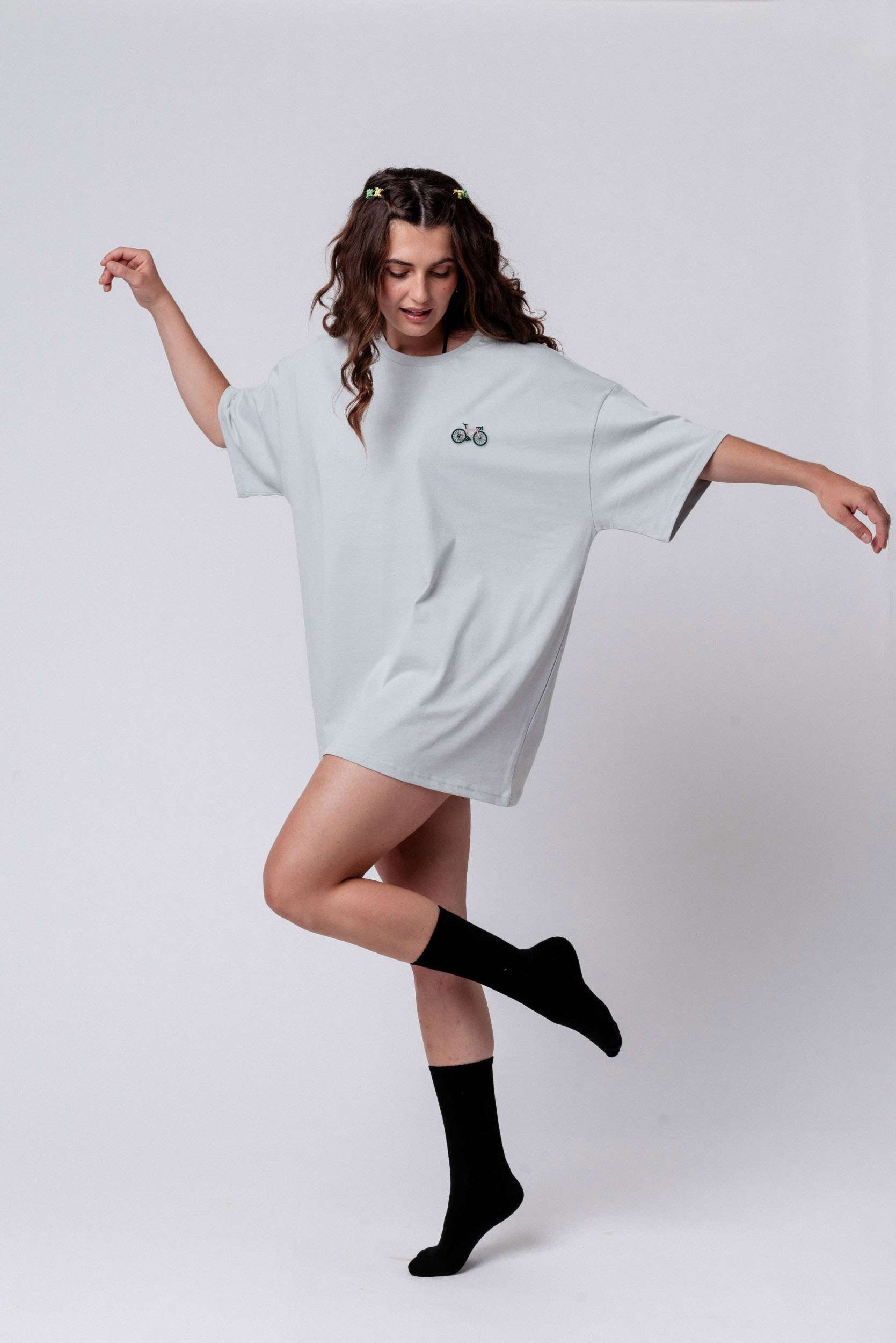 Gravelbike Pink | Heavy Oversized Bio Baumwoll T-Shirt
