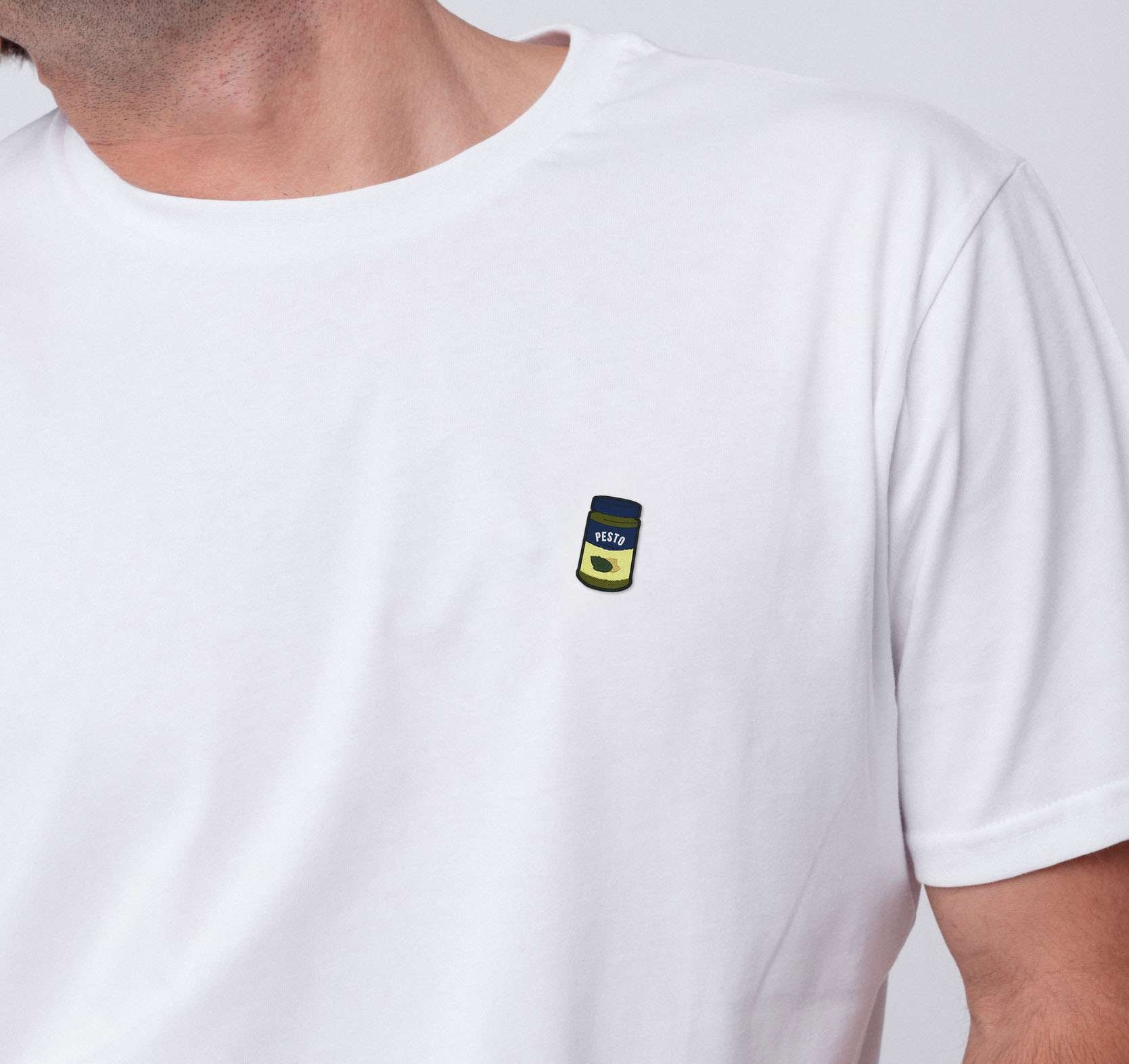 Pesto | Besticktes Bio Baumwoll Unisex T-Shirt