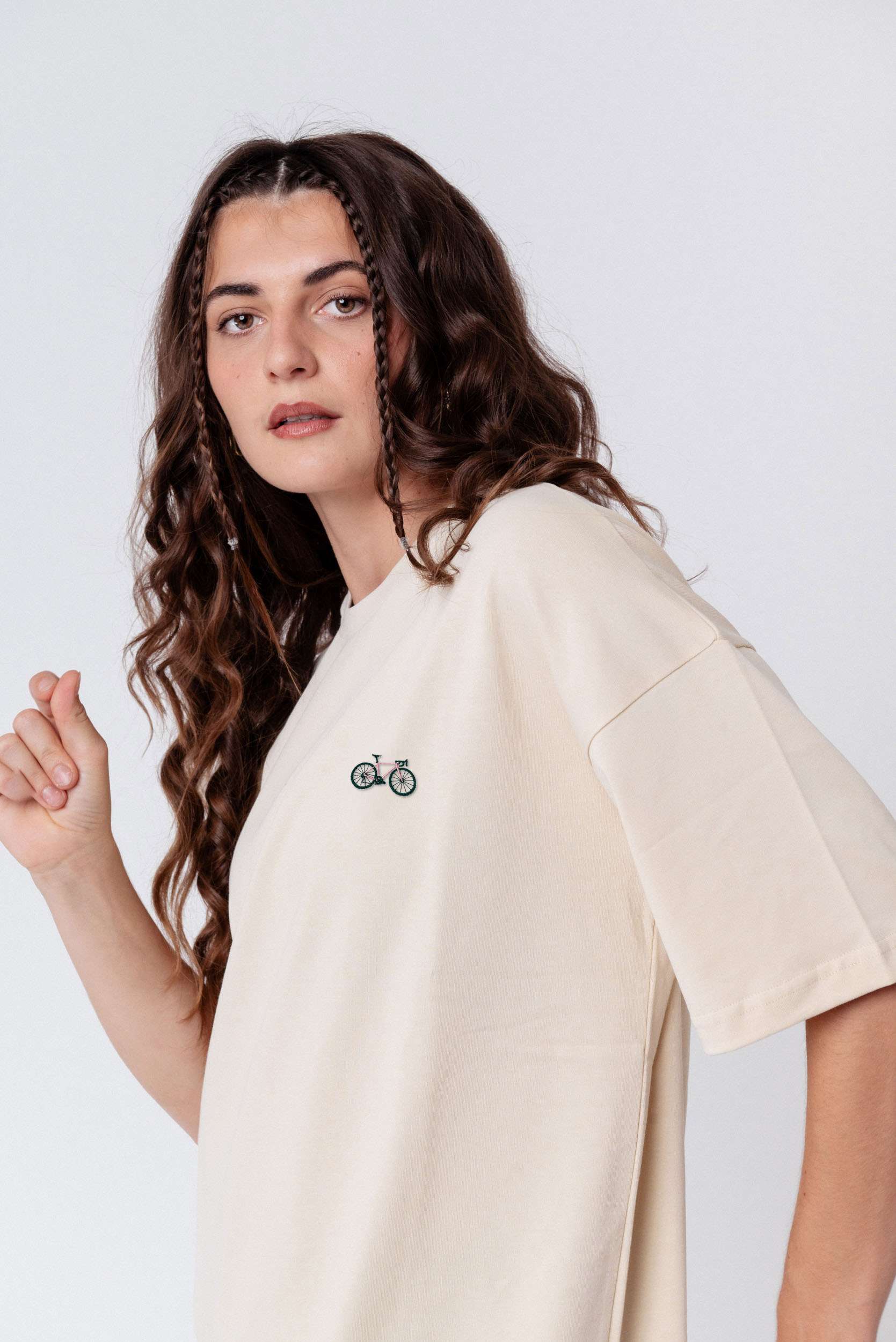 Gravelbike Pink | Heavy Oversized Bio Baumwoll T-Shirt