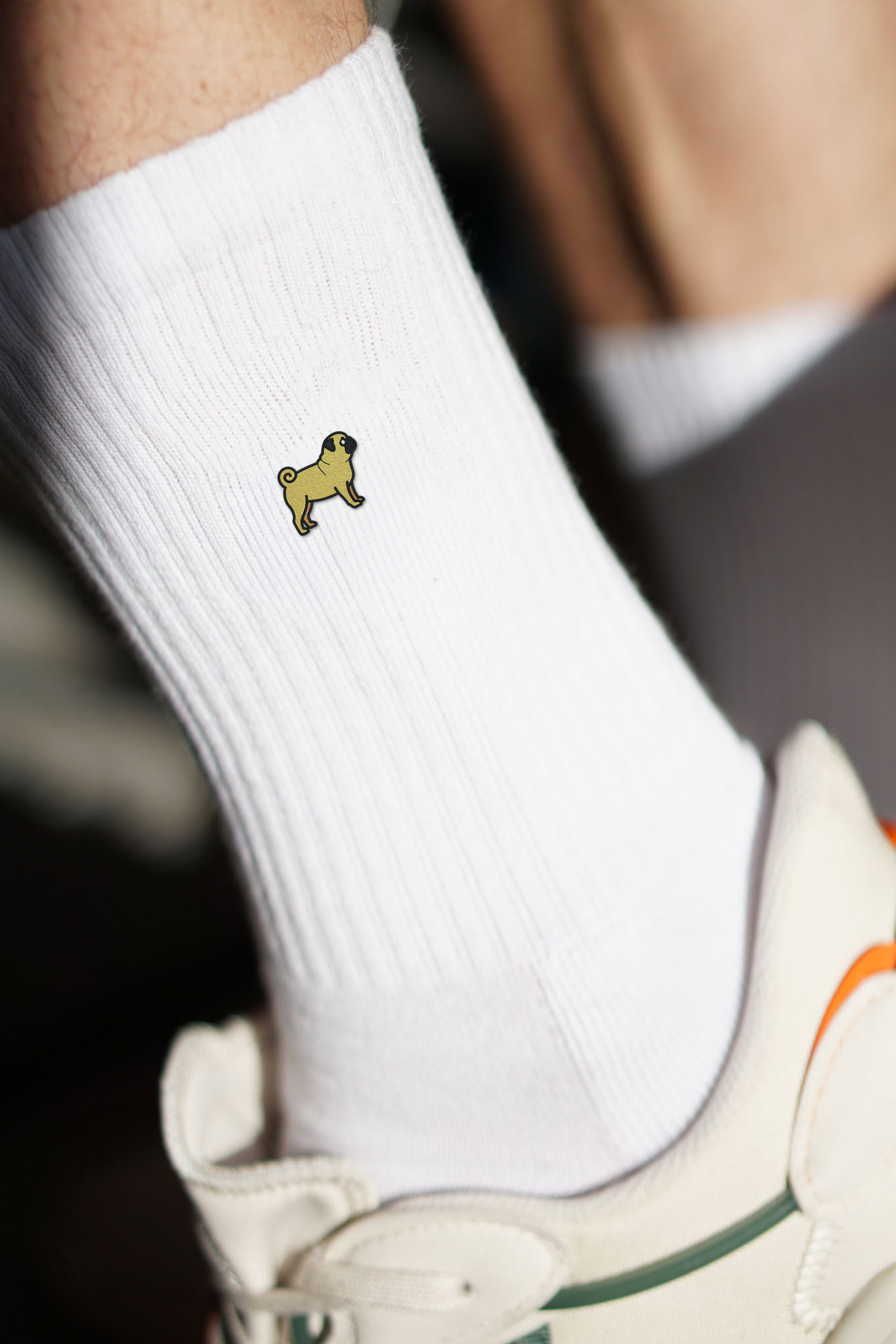 Mops Socken Weiß Ansicht 4