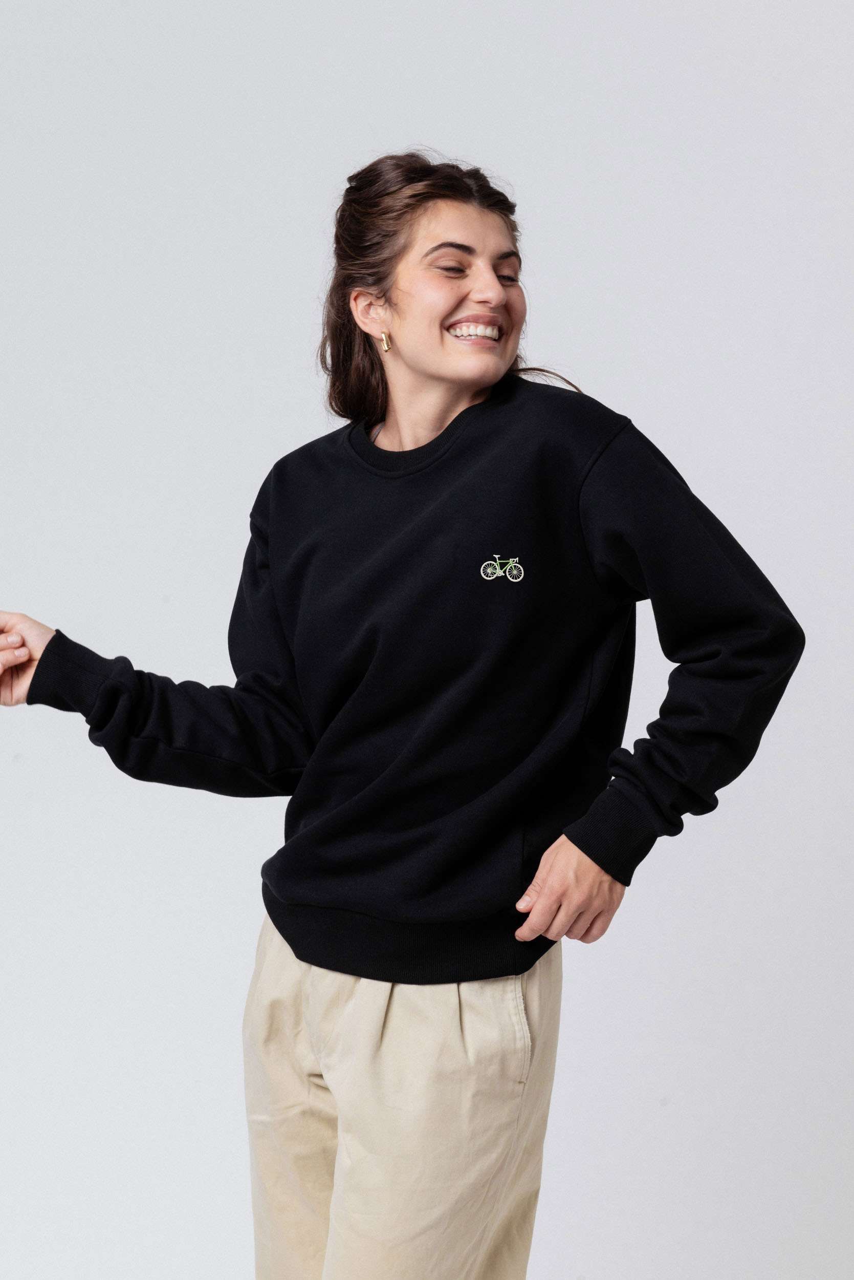 Gravelbike Gruen | Besticker Bio Baumwoll Unisex Pullover