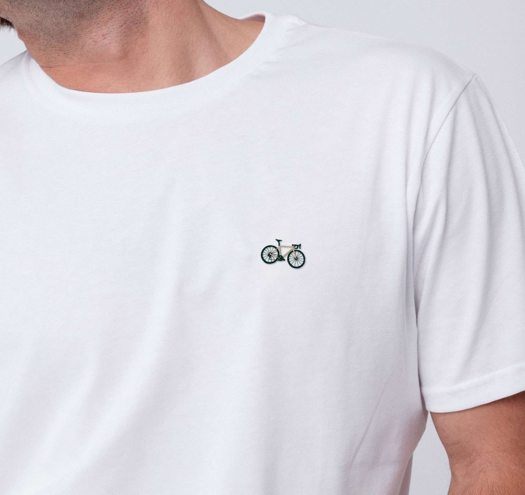 Gravelbike Beige | Besticktes Bio Baumwoll Unisex T-Shirt