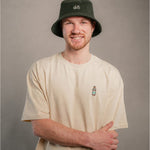 Gravelbike Beige Cord Bucket Hat