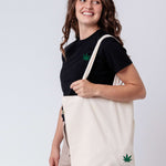 Hanf | Bestickte Bio Baumwoll Tasche