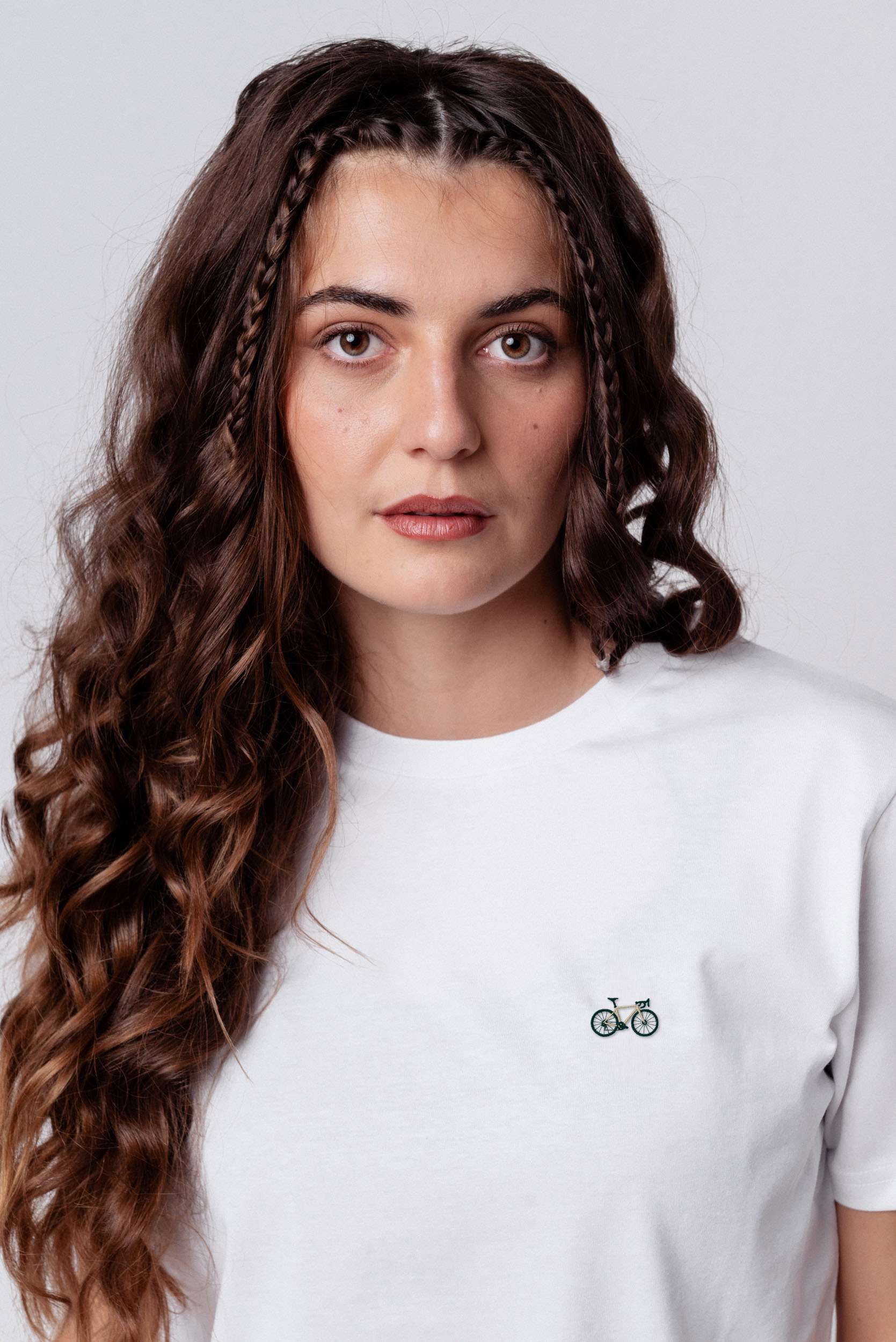 Gravelbike Beige | Besticktes Bio Baumwoll Unisex T-Shirt