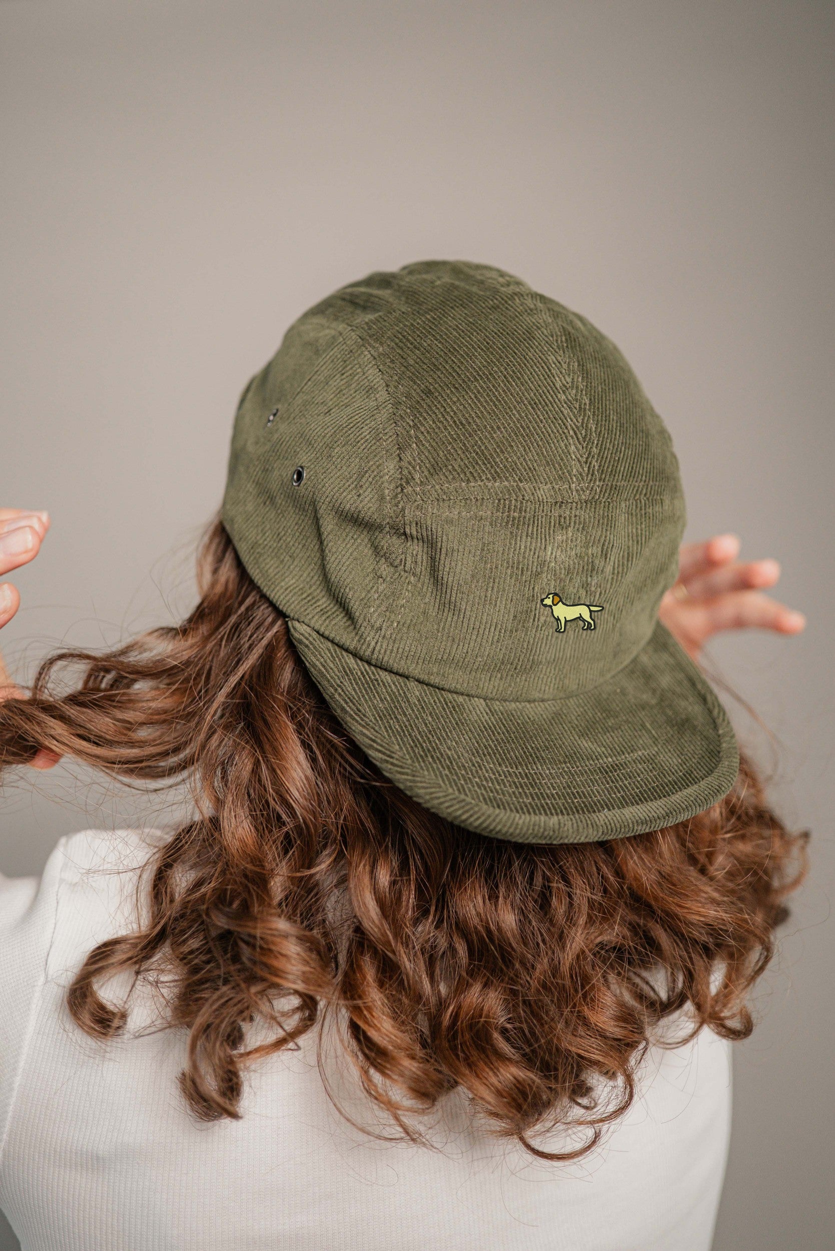 Labrador Gold Camper-Cap dunkelgrun Cord Camper Cap