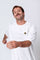 Besticktes Oversized T-Shirt Weiß
