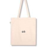 Gravelbike Pink | Bestickte Bio Baumwoll Tasche