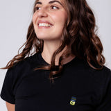 Pesto | Besticktes Bio Baumwoll Frauen T-Shirt