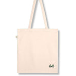 Gravelbike Gruen | Bestickte Bio Baumwoll Tasche