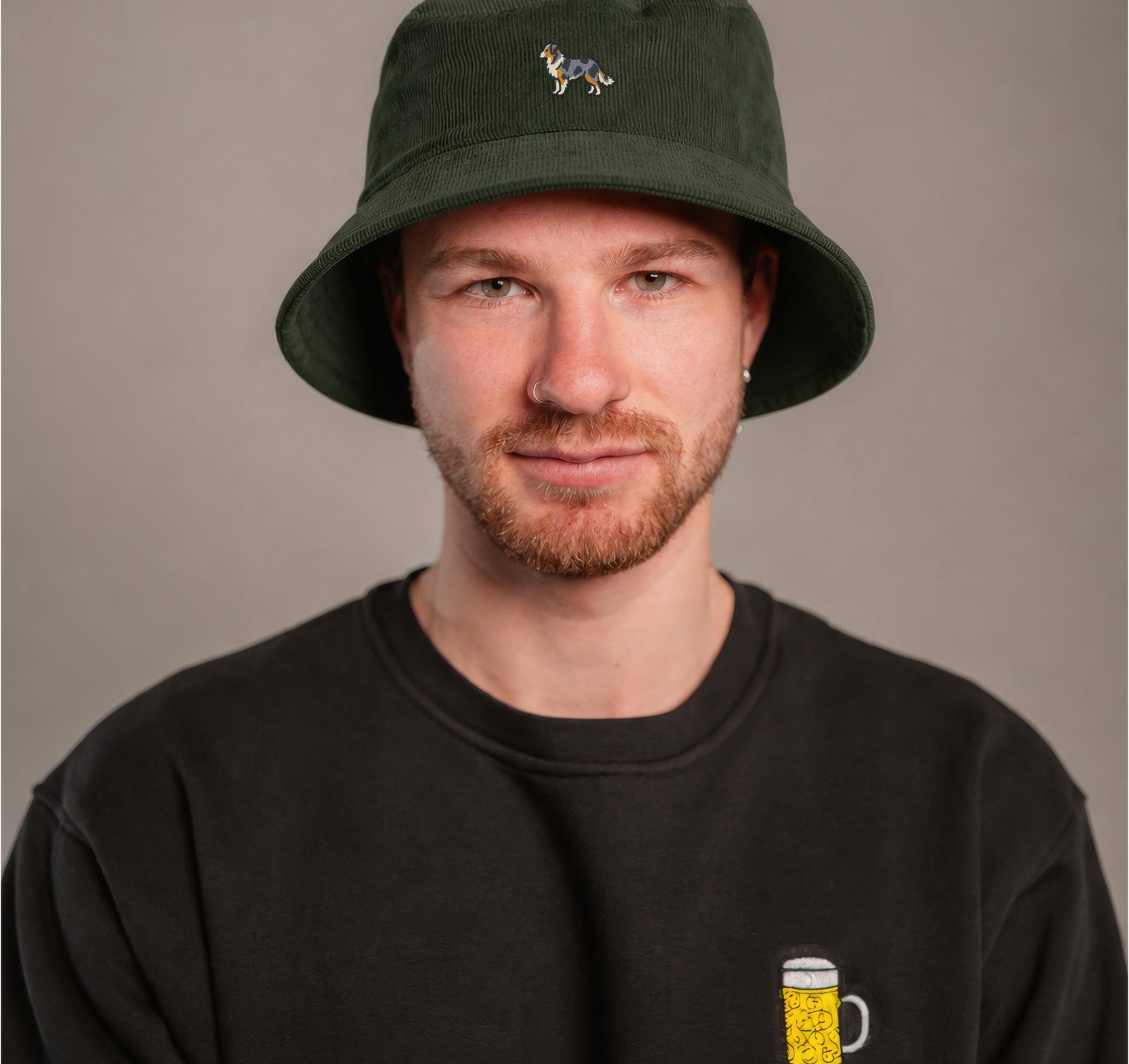 Australien Sheppard Grün Cord Bucket Hat