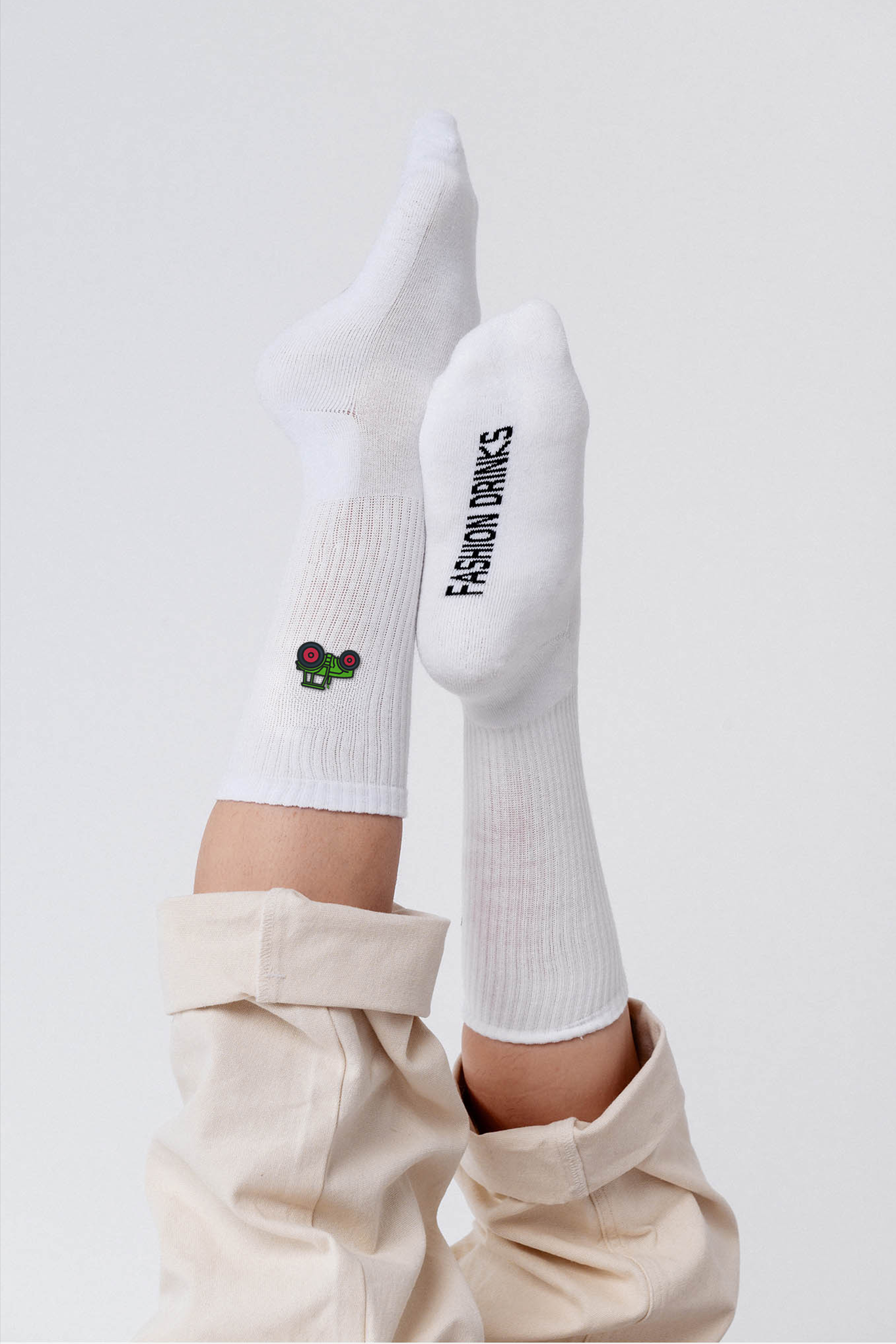 Traktor Socken Weiß Ansicht 2