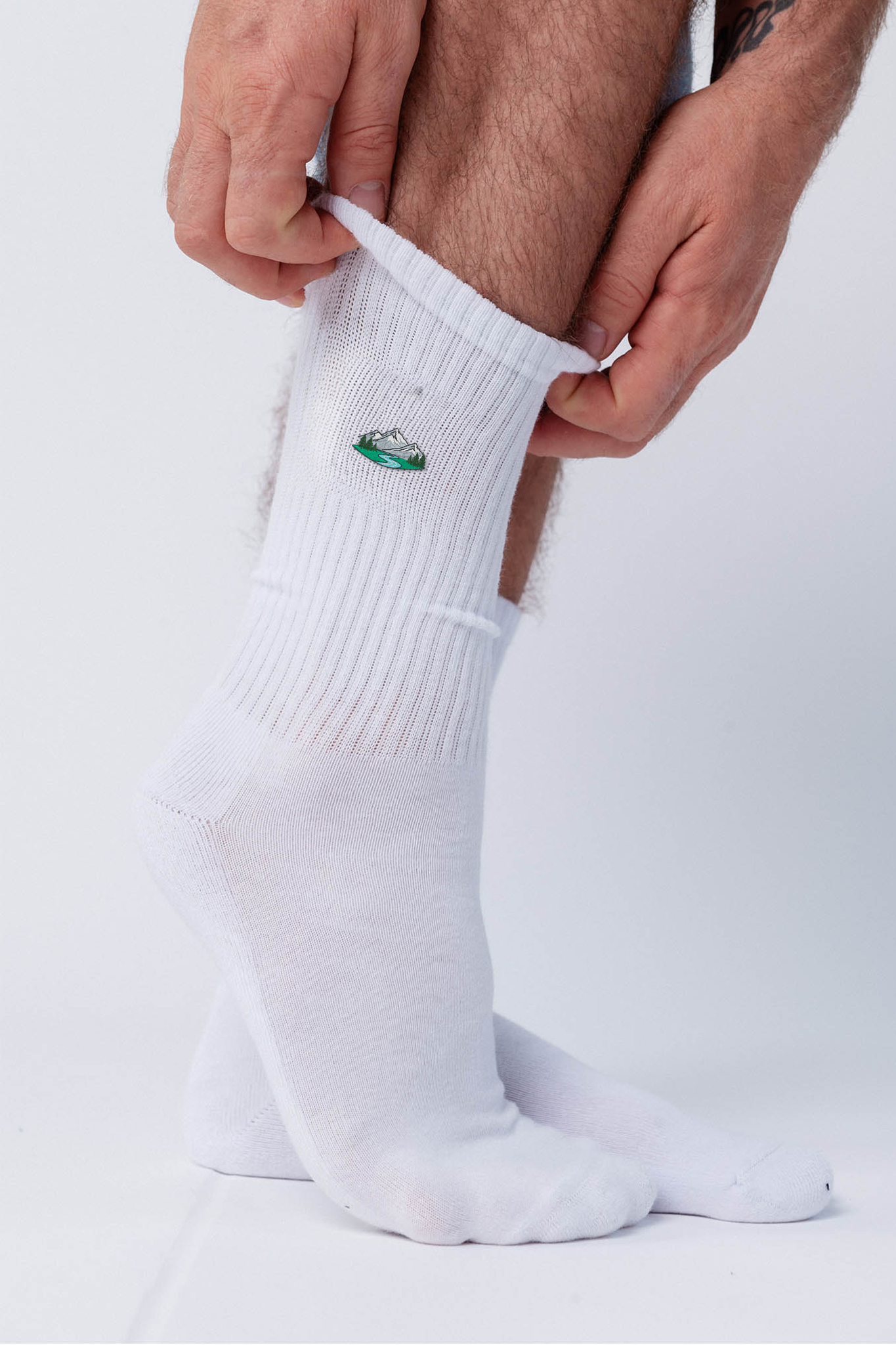 Berge Socken Weiß Ansicht 1