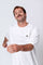 Besticktes Oversized T-Shirt Weiß