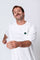 Besticktes Oversized T-Shirt Weiß