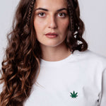 Hanf | Besticktes Bio Baumwoll Unisex T-Shirt