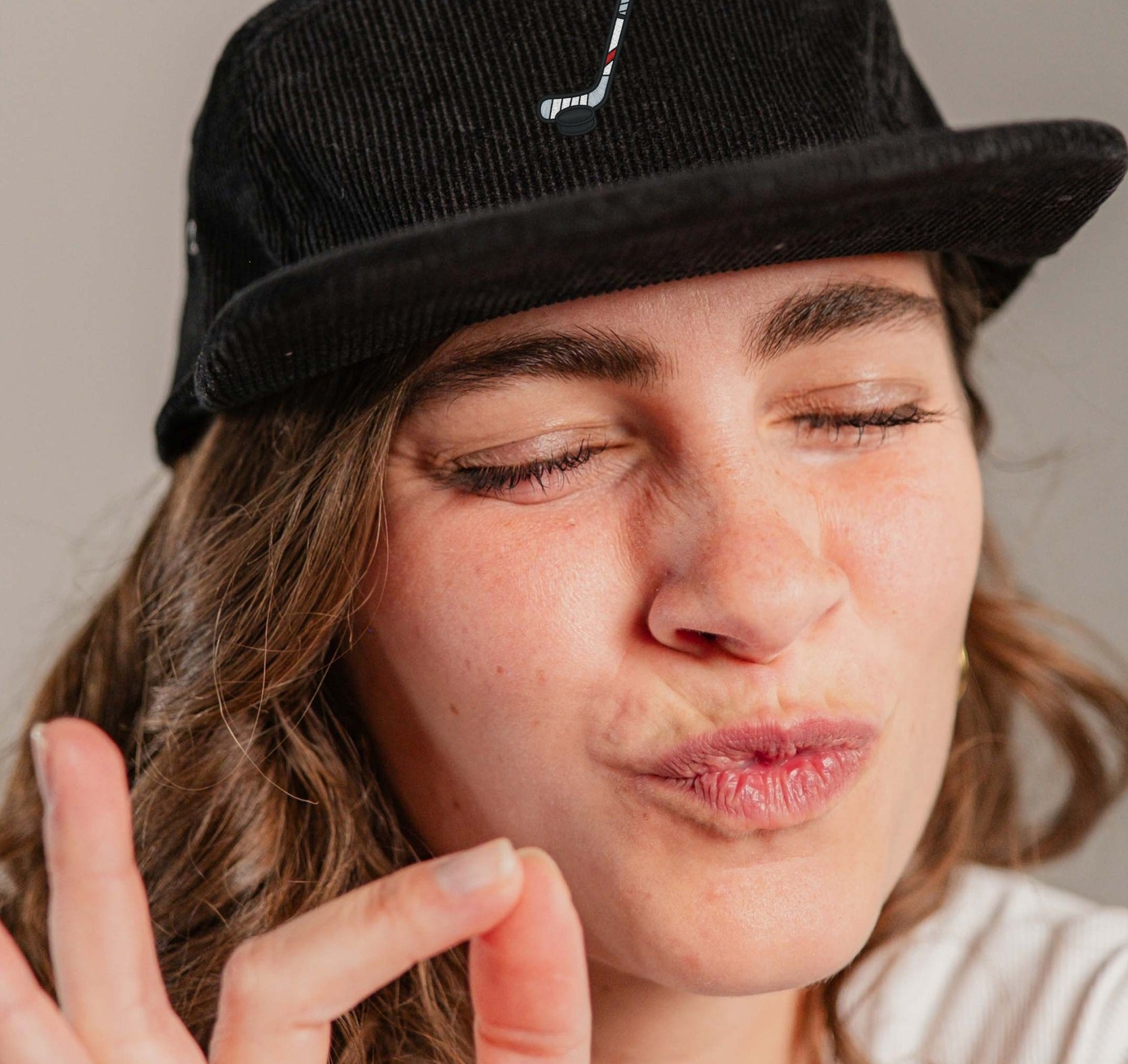 Eishockey Cord Camper Cap