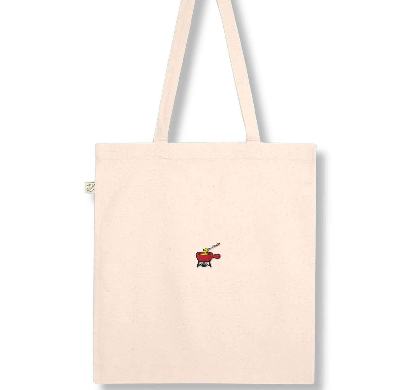 Fondue | Bestickte Bio Baumwoll Tasche