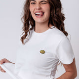 Franzbrötchen | Besticktes Bio Baumwoll Frauen T-Shirt